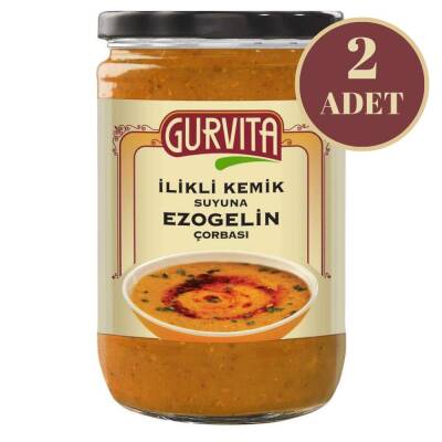 Gurvita İlikli Kemik Suyuna Ezogelin Çorbası 660 Ml 2'li - 1