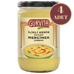 Gurvita İlikli Kemik Suyuna Mercimek Çorbası 660 Ml 4'lü - 1